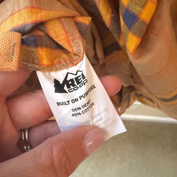 REI Cooperative Shirt Plaid Button Up Outdoor Fall Hiking Mens XXL cotton hemp - Picture 5 of 6